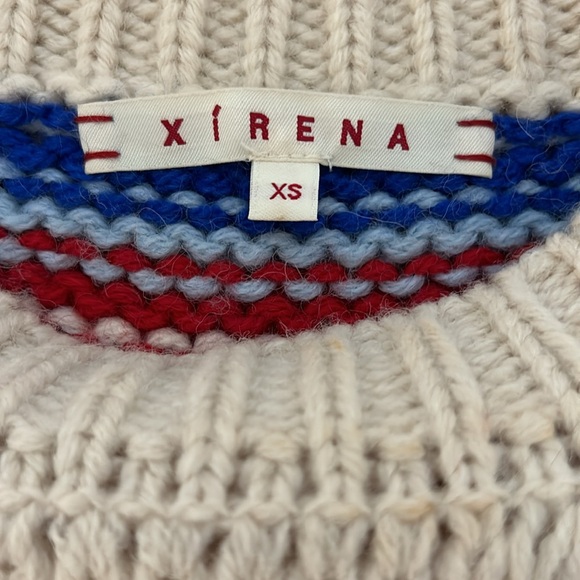 XIRENA Alpaca Apres Ski Taos Stripe Crewneck Sweater - Picture 3 of 5
